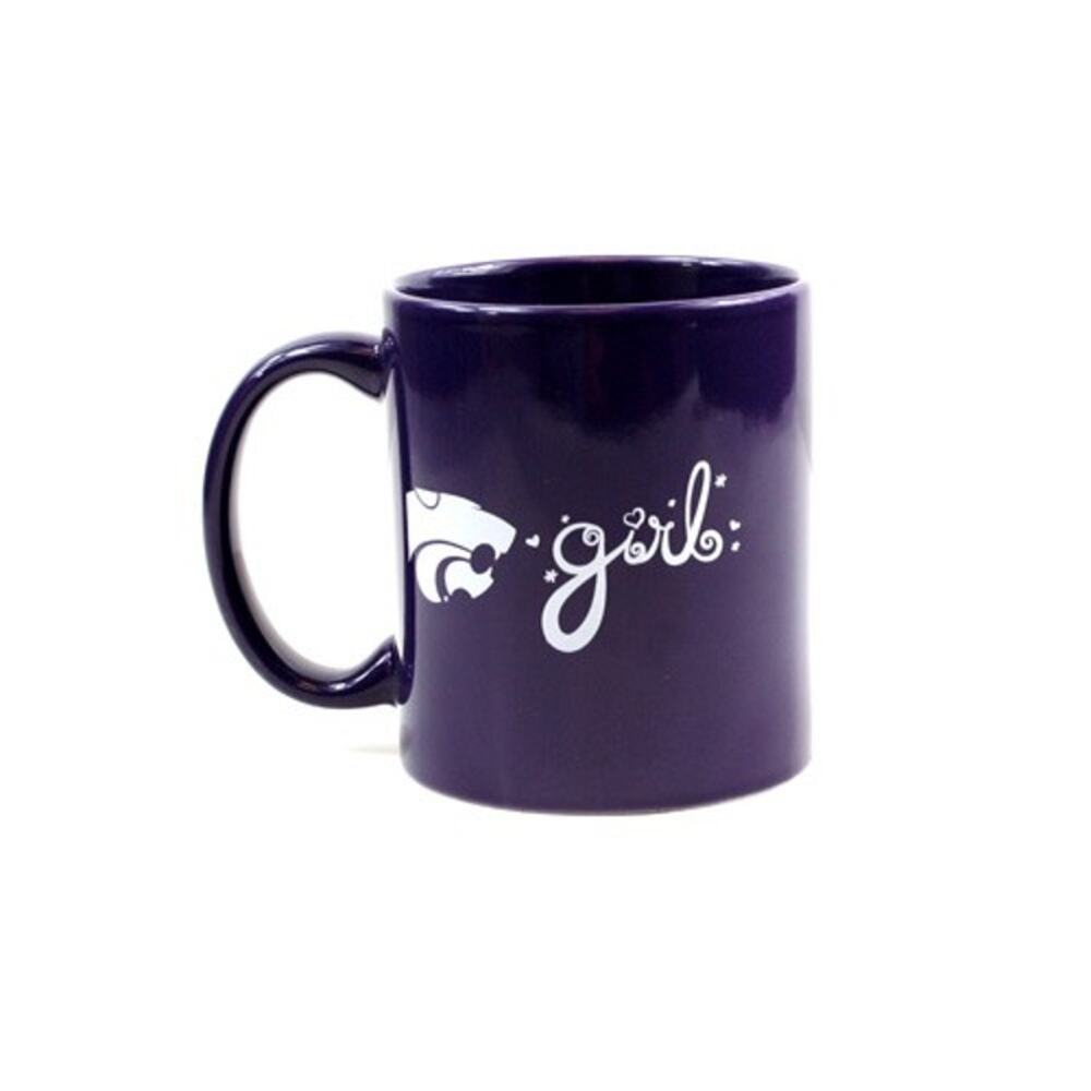 Kansas State Girl 11oz Mug Ceramic Blue Wildcats Coffee Tea Big 12 Football New